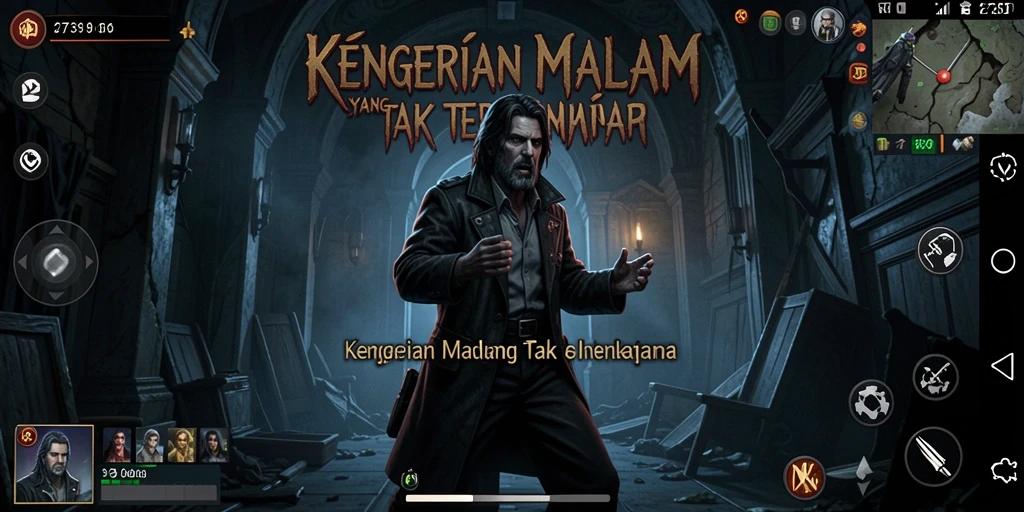 Tampilan menegangkan dari gameplay dan suasana kelam di dalam game Horror.