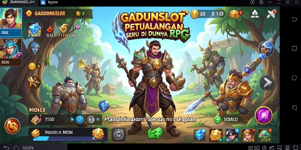 Tampilan gameplay RPG yang mendebarkan dalam GADUNSLOT.