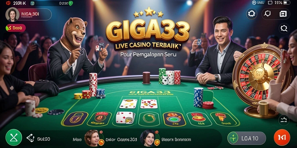 Tampilan gameplay GIGA33 yang menarik dan interaktif dalam Live Casino.