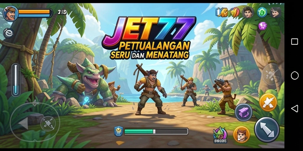 Tampilan gameplay JET77 yang menegangkan dan penuh petualangan.