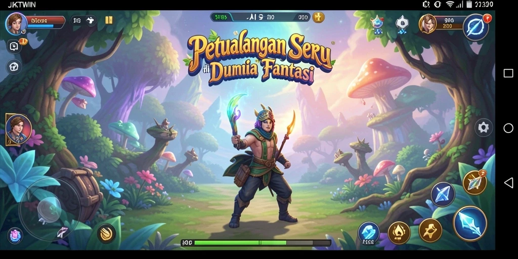 Tampilan gameplay seru dan menantang dalam JKTWIN.