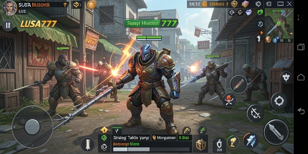 Tampilan gameplay <strong>LUSA777</strong> yang menunjukkan aksi strategis yang mendebarkan.