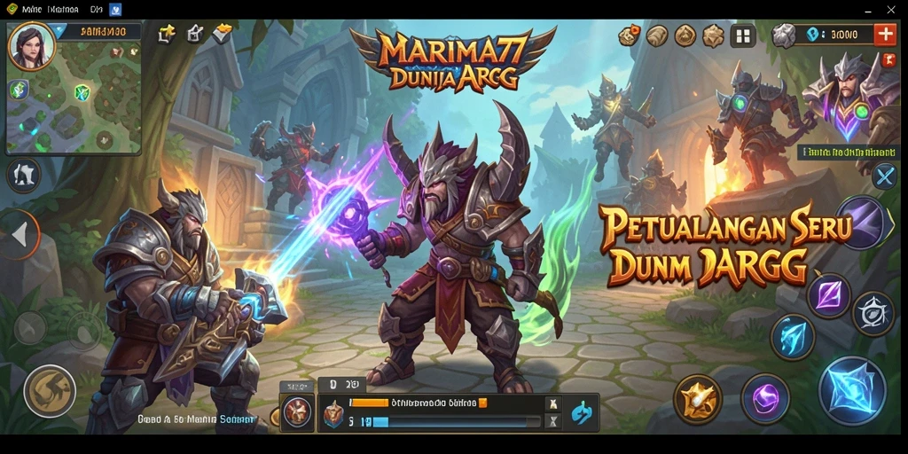 Screenshot menampilkan aksi seru dalam permainan ARPG MARIMA77.