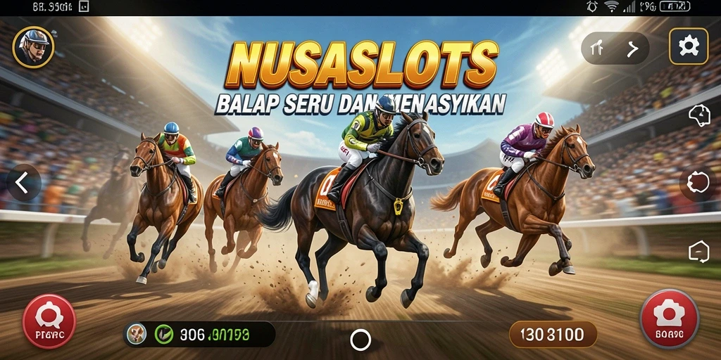 Tampilan gameplay seru NUSASLOTS dengan balapan mendebarkan dan kendaraan cepat.