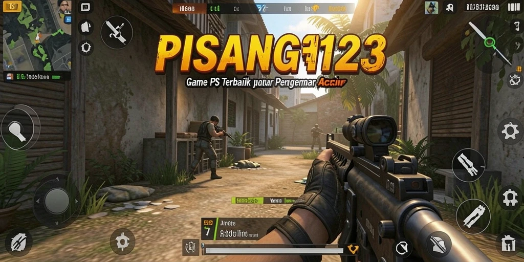 Tampilan gameplay seru PISANG123 dengan aksi FPS yang intens.