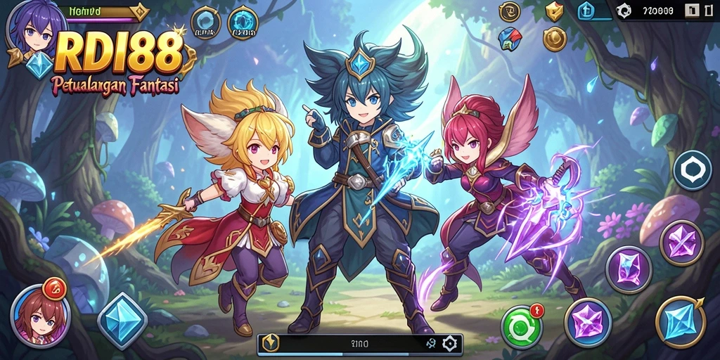 Screenshot RDI88 menampilkan karakter anime dalam aksi yang mendebarkan.
