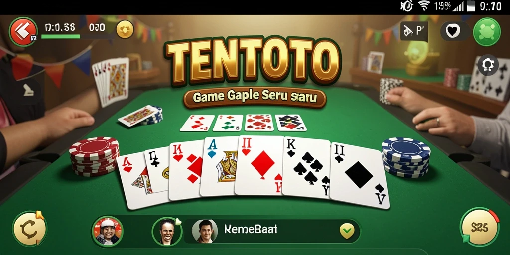 Screenshot TENTOTO menampilkan serunya permainan Gaple.