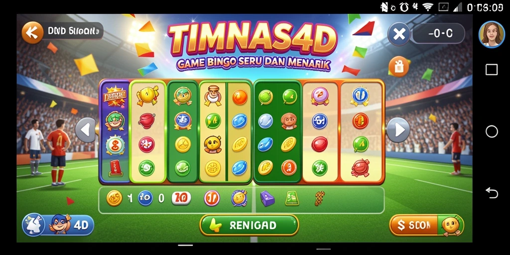 Tampilan gameplay Bingo yang menarik dan interaktif di TIMNAS4D.