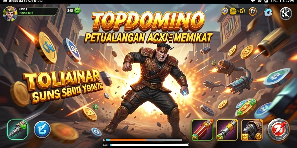 Tangkapan layar dari gameplay mendebarkan TOPDOMINO.