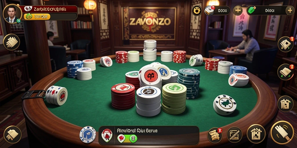 Tangkapan layar gameplay ZAVONZO dalam permainan QiuQiu.